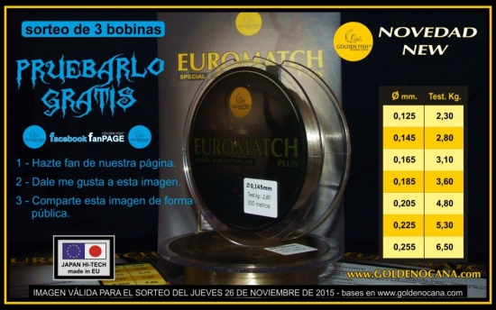 Sorteo EUROMATCH PLUS - Facebook 26-11-2015